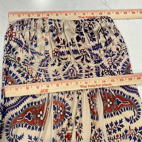 Believe Boho Maxi Strapless Dress Sundress Made in USA Sz S - Picture 5 of 8